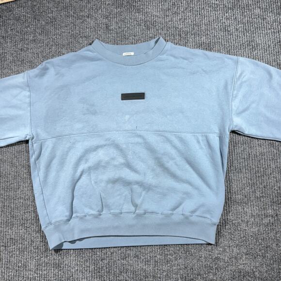 Abercrombie Fitch Sweatshirt Womens M Blue Soft Cozzy Retro Pullover Oversized - Picture 3 of 6